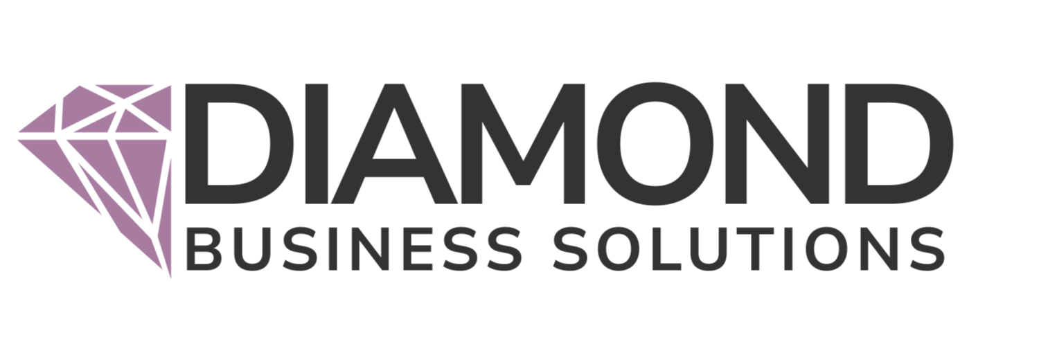 Diamond Business Solutions' logo with text and a diamond.